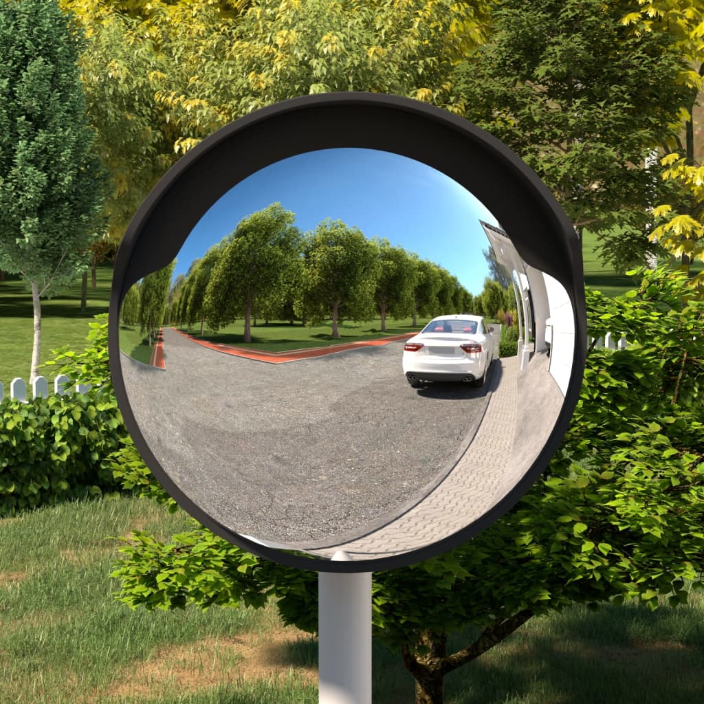 Outdoor Convex Traffic Mirror Black Ã ̃45 cm Polycarbonate - Sid & Sam