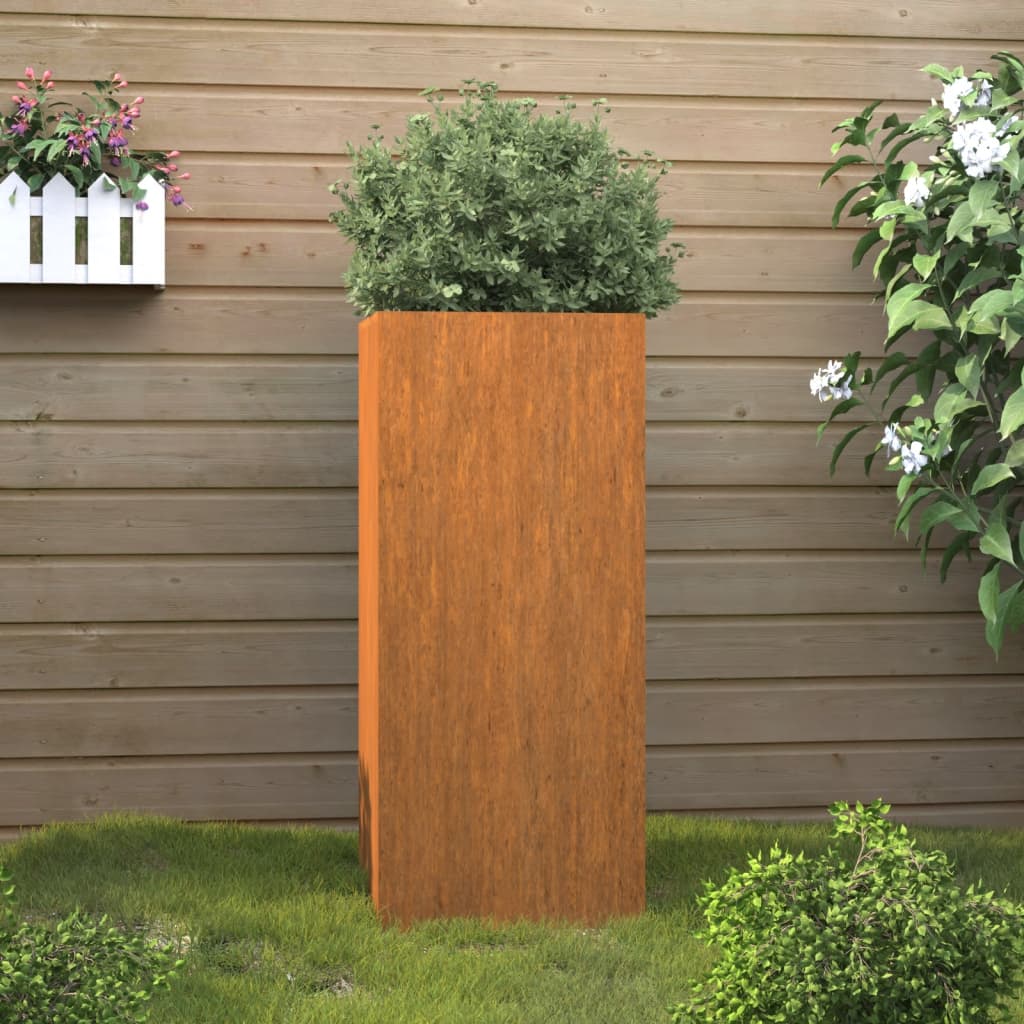 Planter 32x27.5x75 cm Corten Steel - Merkel Designers