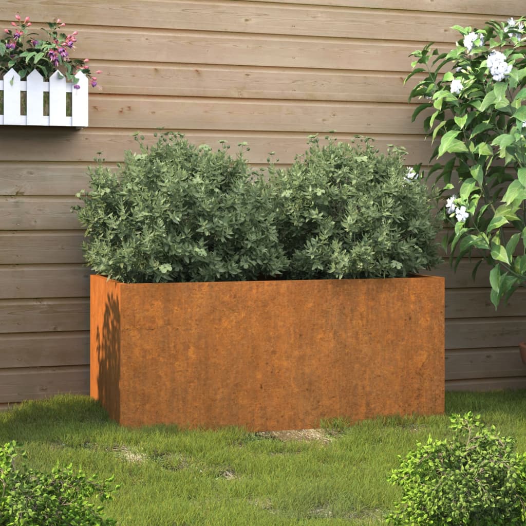Planter 62x30x29 cm Corten Steel - All Things Good