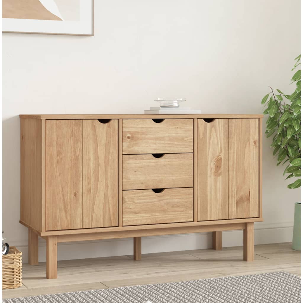Sideboard OTTA 113.5x43x73 cm Solid Wood Pine - Style and Chic