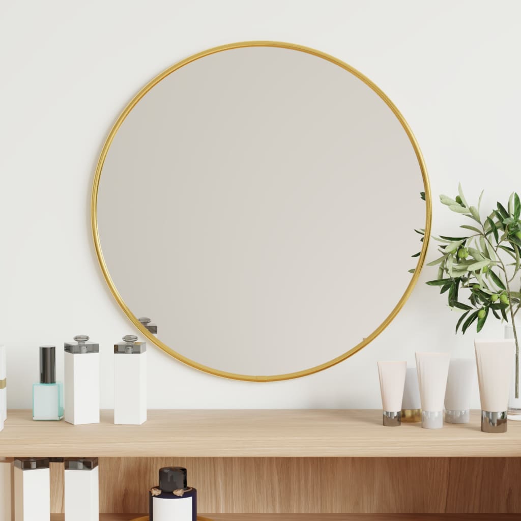 Wall Mirror Gold 40cm Round - The Home Maker