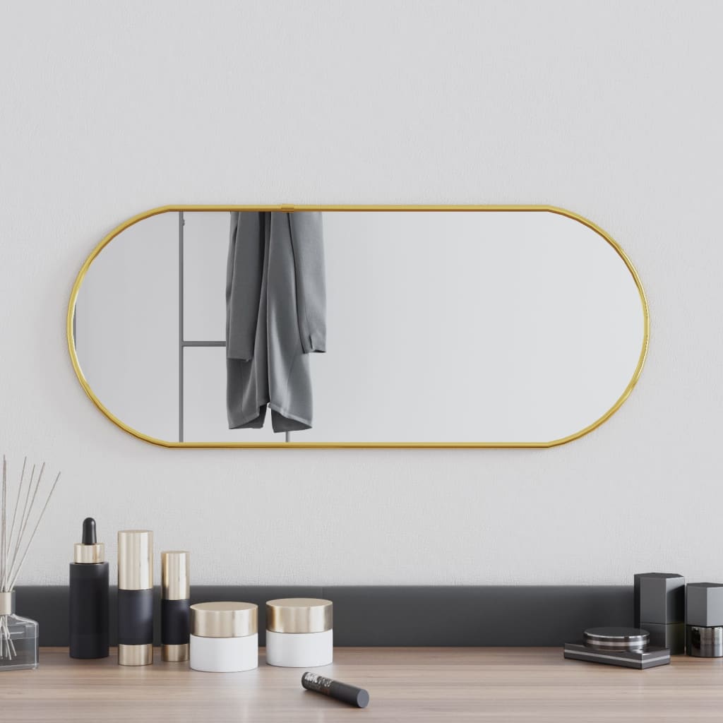 Wall Mirror Gold 60x25cm Oval - Sid & Sam