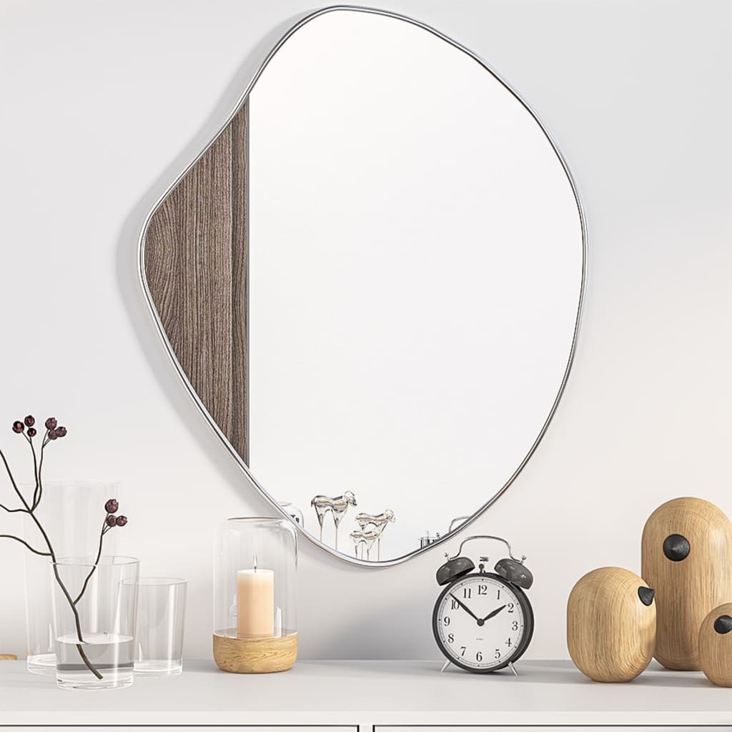 Wall Mirror Silver 60x50cm - Millennium Furniture