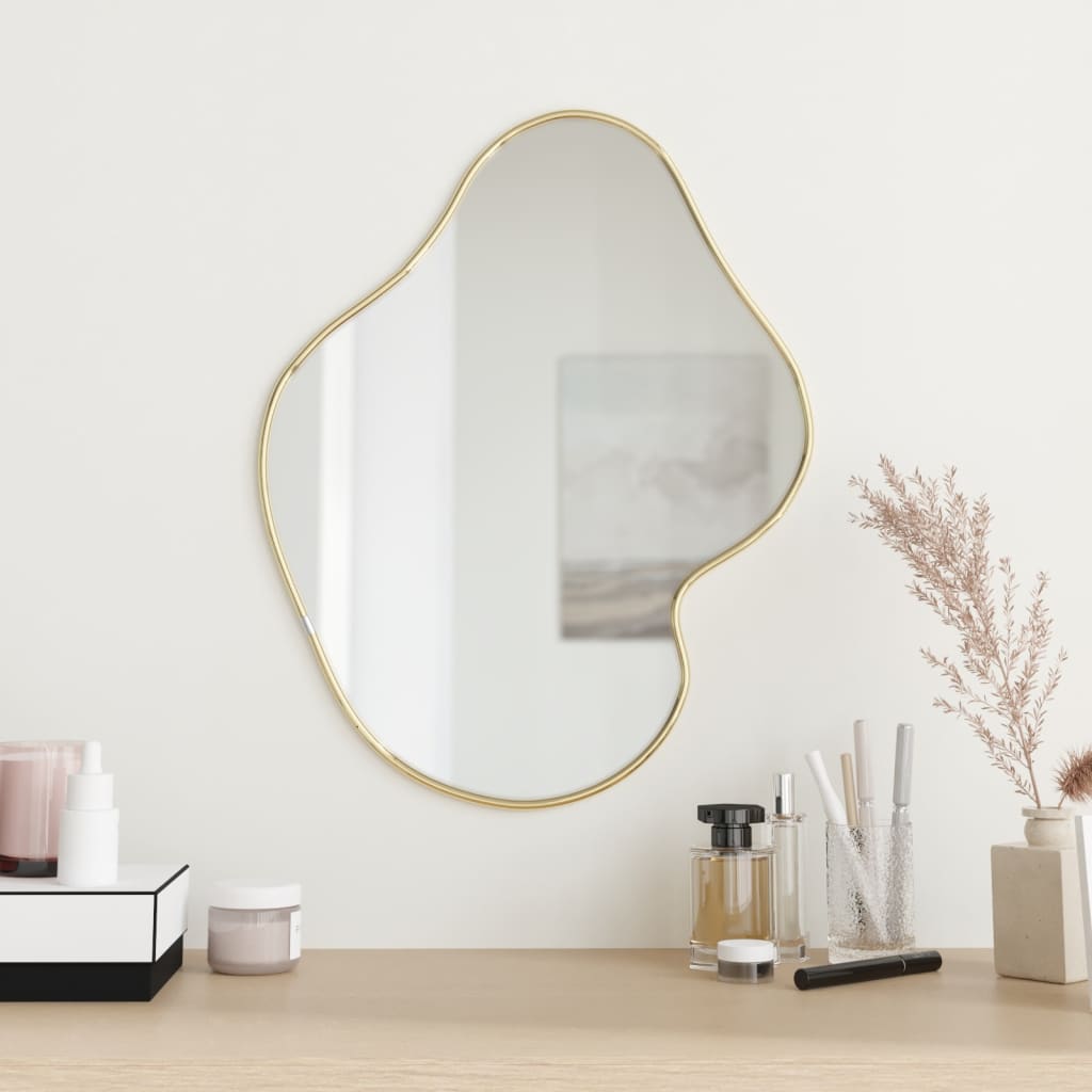 Wall Mirror Gold 50x40cm - Brittle & Co
