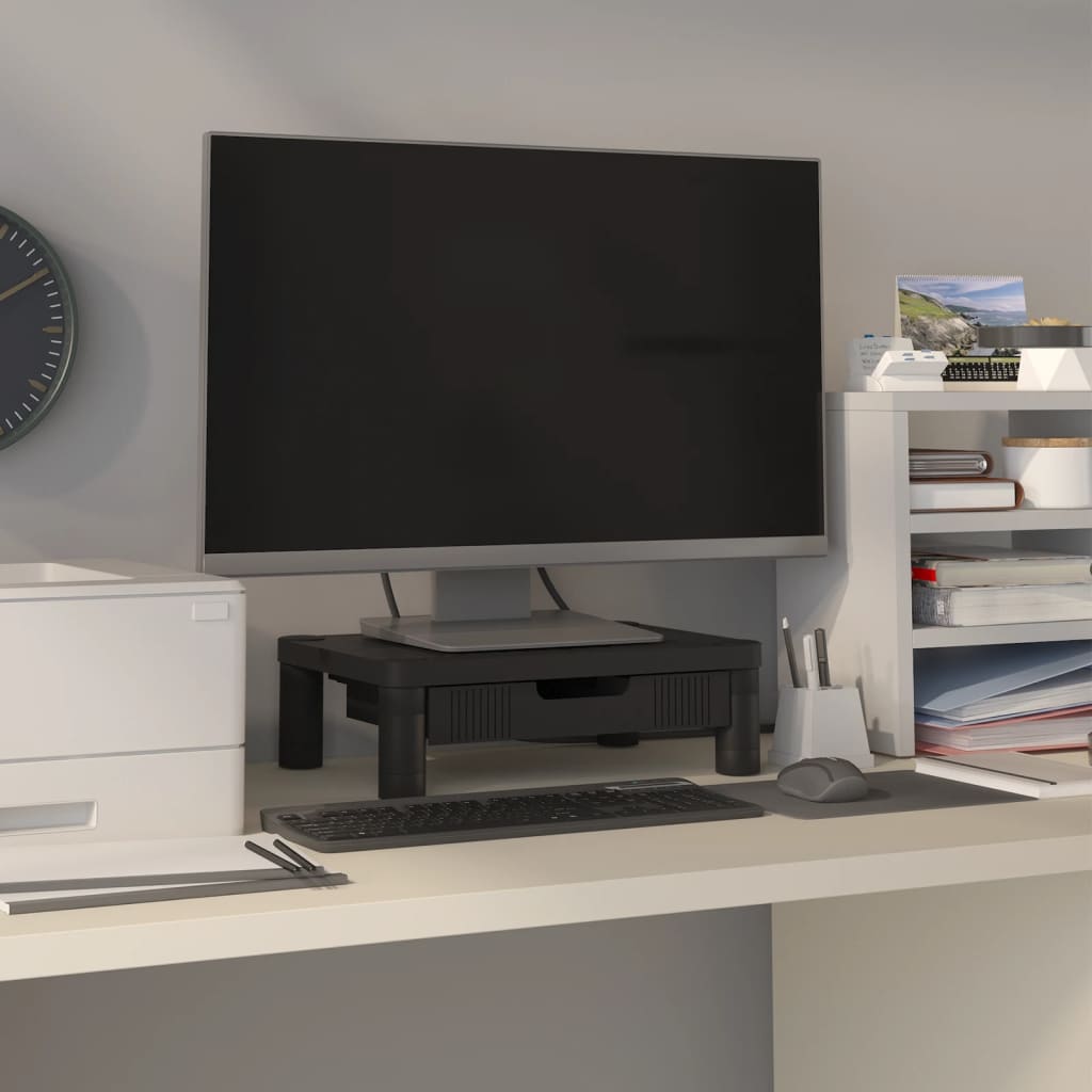 Monitor Stand Black 43x30.5x13 cm - Style and Chic