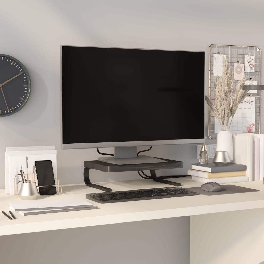 Monitor Stand Black 37x28x11.5 cm - The Home Maker