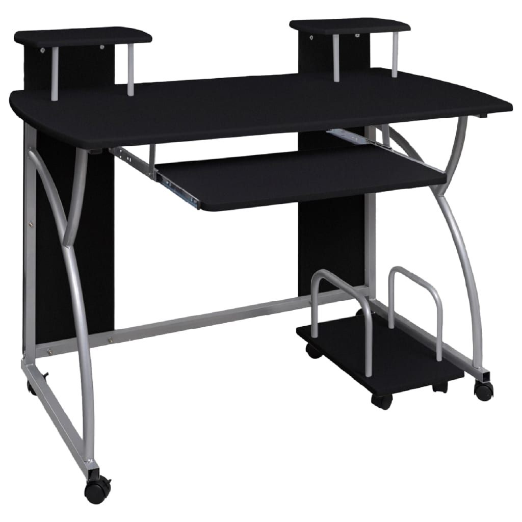 Computer Desk Black 110x52x88.5 cm Engineered Wood - Merlin Deals