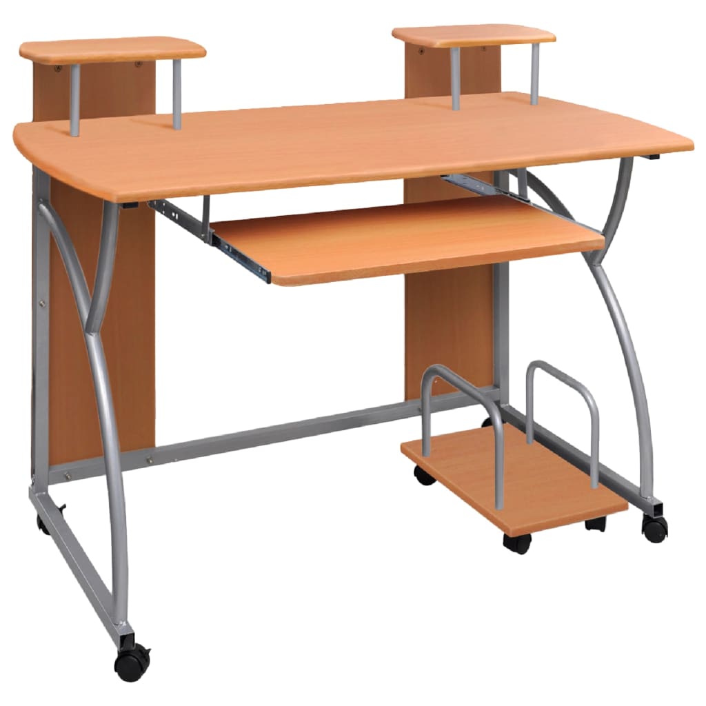 Computer Desk Brown 110x52x88.5 cm Engineered Wood - The Home Maker