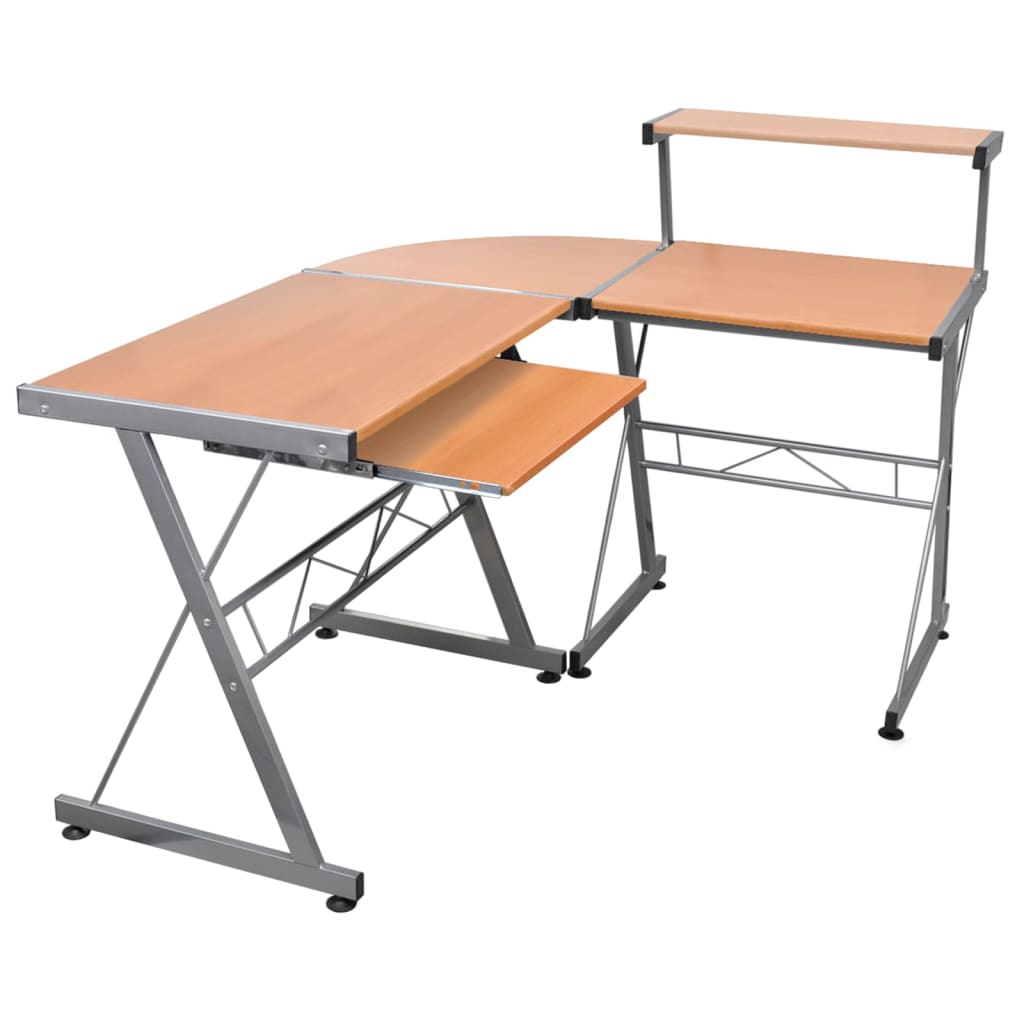 Corner Computer Desk Brown 132x112x99 cm Engineered Wood - Unbeatable Bargains