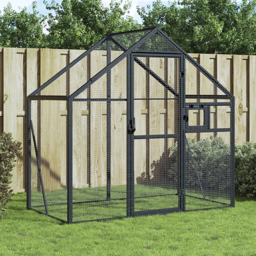 Aviary Anthracite 179x100x185 cm Aluminium - Decor Base