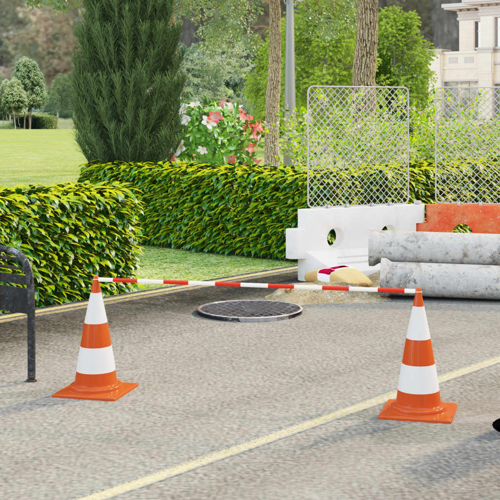Retractable Traffic Cone Bars 10 pcs ABS 116-197 cm - Merkel Designers