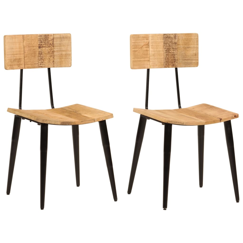 Dining Chairs 2 pcs 44x40x80 cm Solid Wood Mango - Decor Base