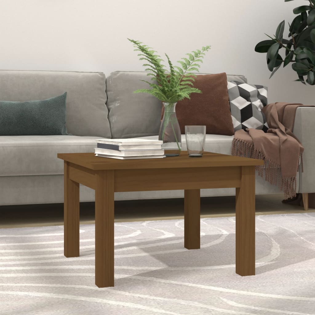 Coffee Table Honey Brown 45x45x30 cm Solid Wood Pine - Design Hut