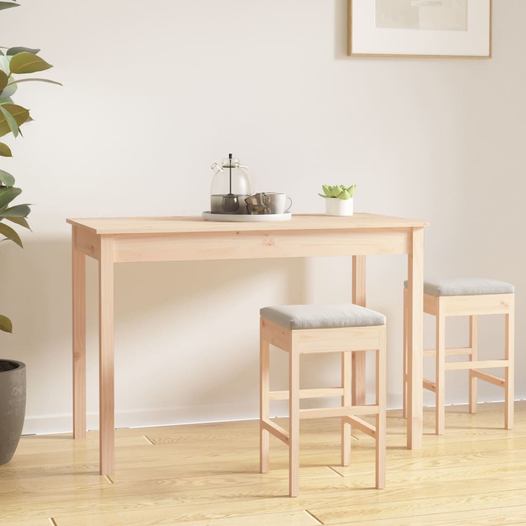 Dining Table 110x55x75 cm Solid Wood Pine - Merlin Deals