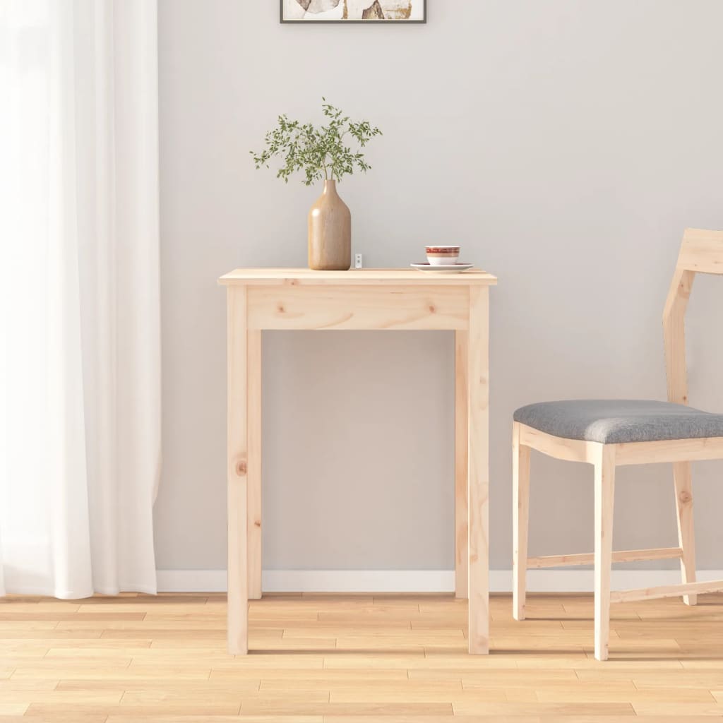 Dining Table 55x55x75 cm Solid Wood Pine - Merlin Deals