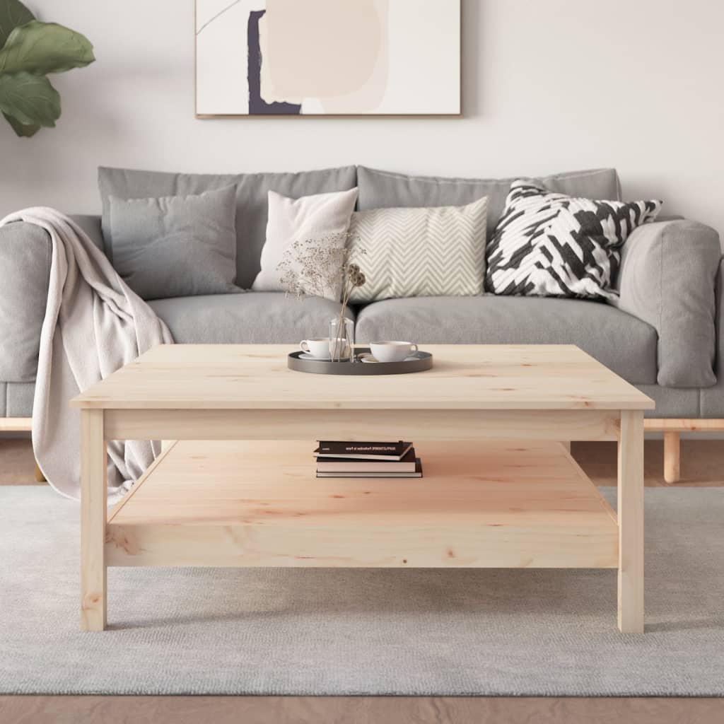 Coffee Table 100x100x40 cm Solid Wood Pine - Merlin Deals