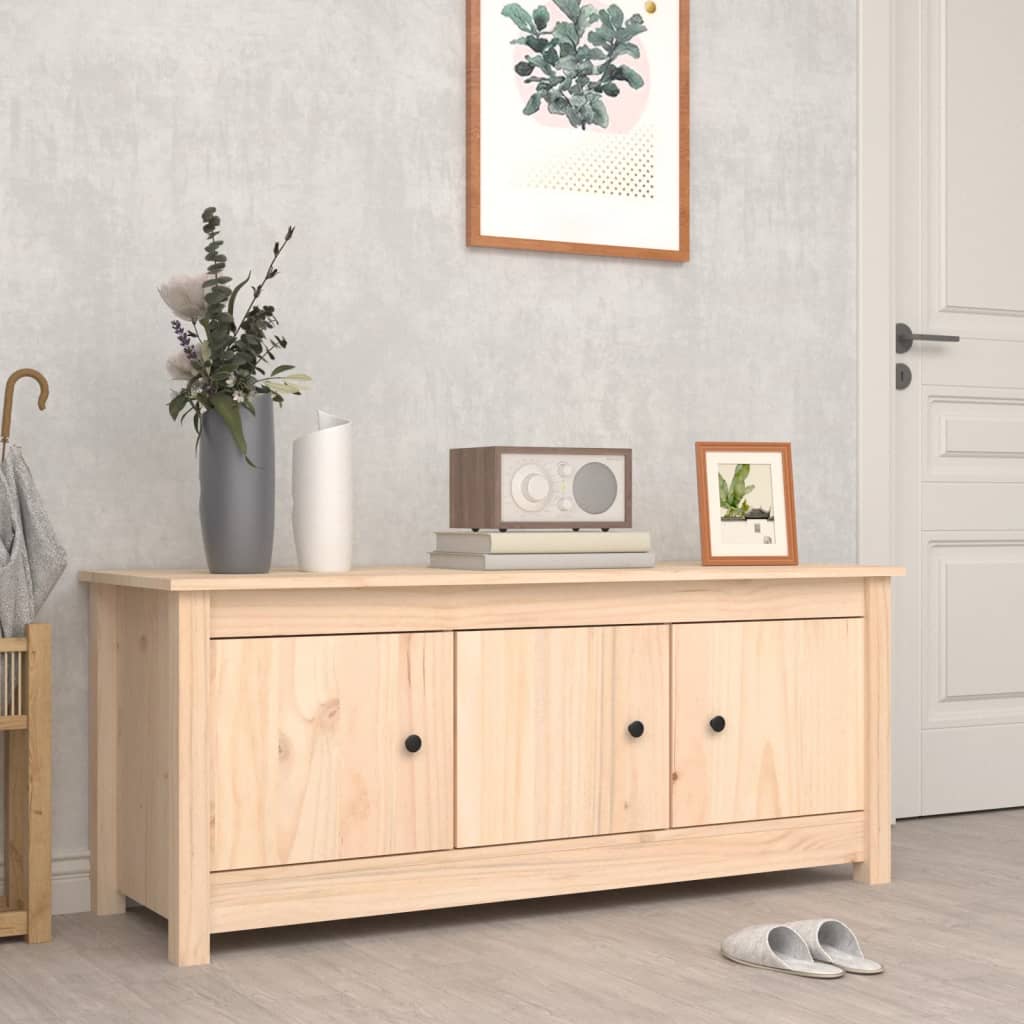 Shoe Cabinet 110x38x45.5 cm Solid Wood Pine - Merkel Designers
