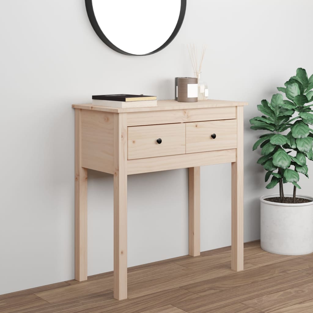 Console Table 70x35x75 cm Solid Wood Pine - Merlin Deals