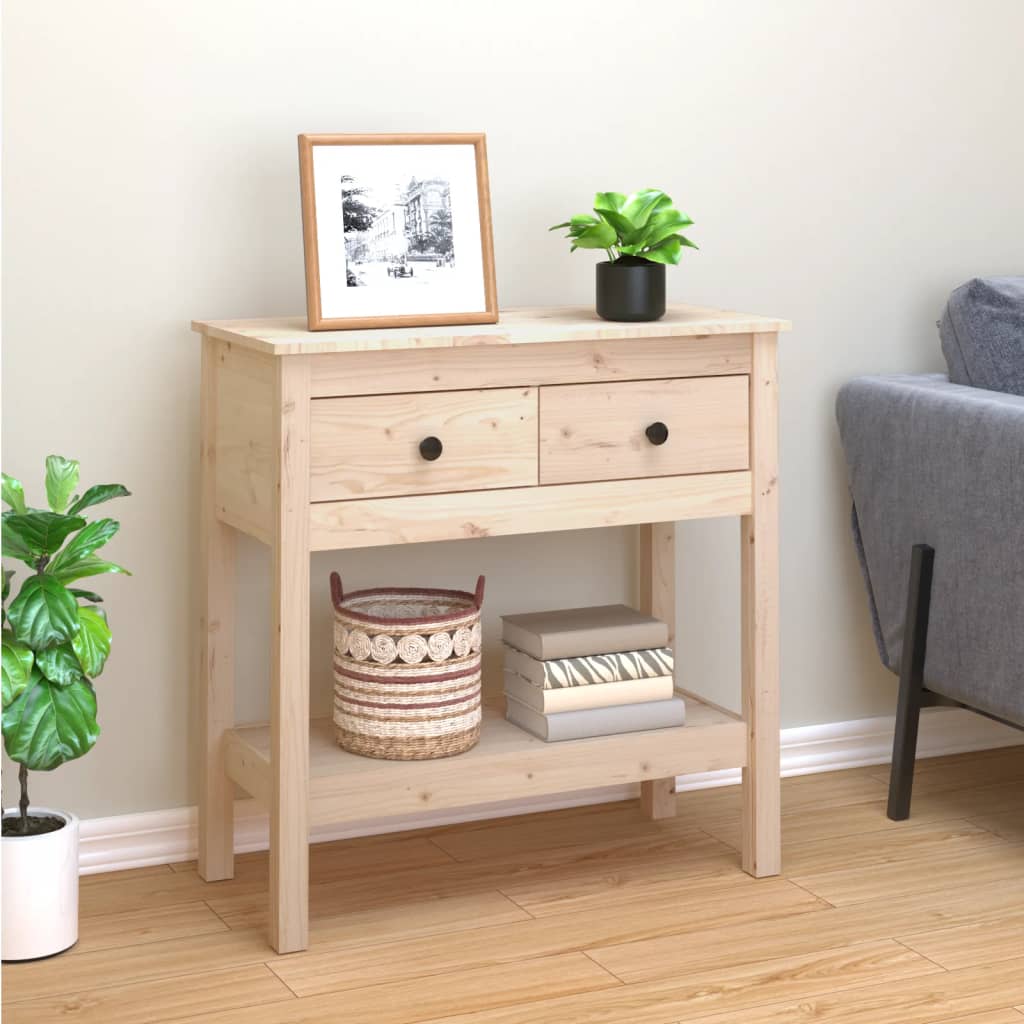 Console Table 75x35x75 cm Solid Wood Pine - Direct Imports