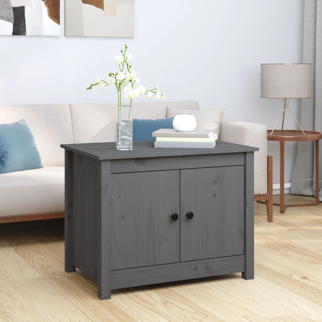 Coffee Table Grey 71x49x55 cm Solid Wood Pine - The Home Maker