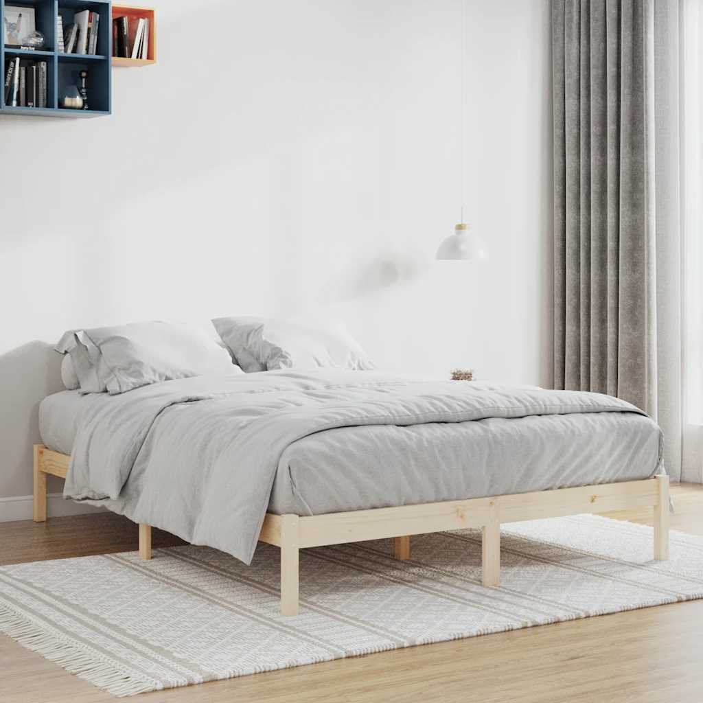 Bedframe 193x203cm Solid Wood Pine King - Style and Chic