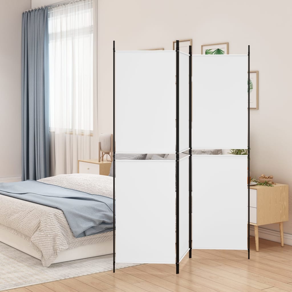 3-Panel Room Divider White 150x180 cm Fabric - Style and Chic
