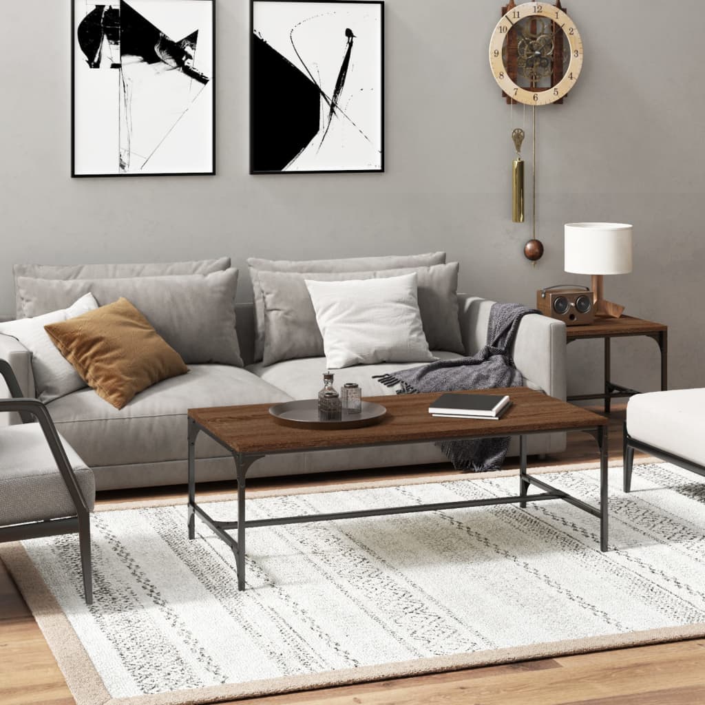 Coffee Table Brown Oak 100x50x35 cm Engineered Wood - Style and Chic