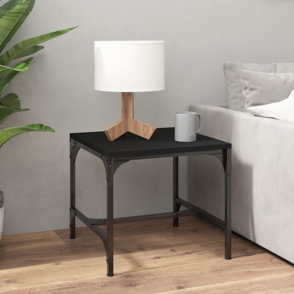 Side Table Black 40x40x35 cm Engineered Wood - R and M Furniture