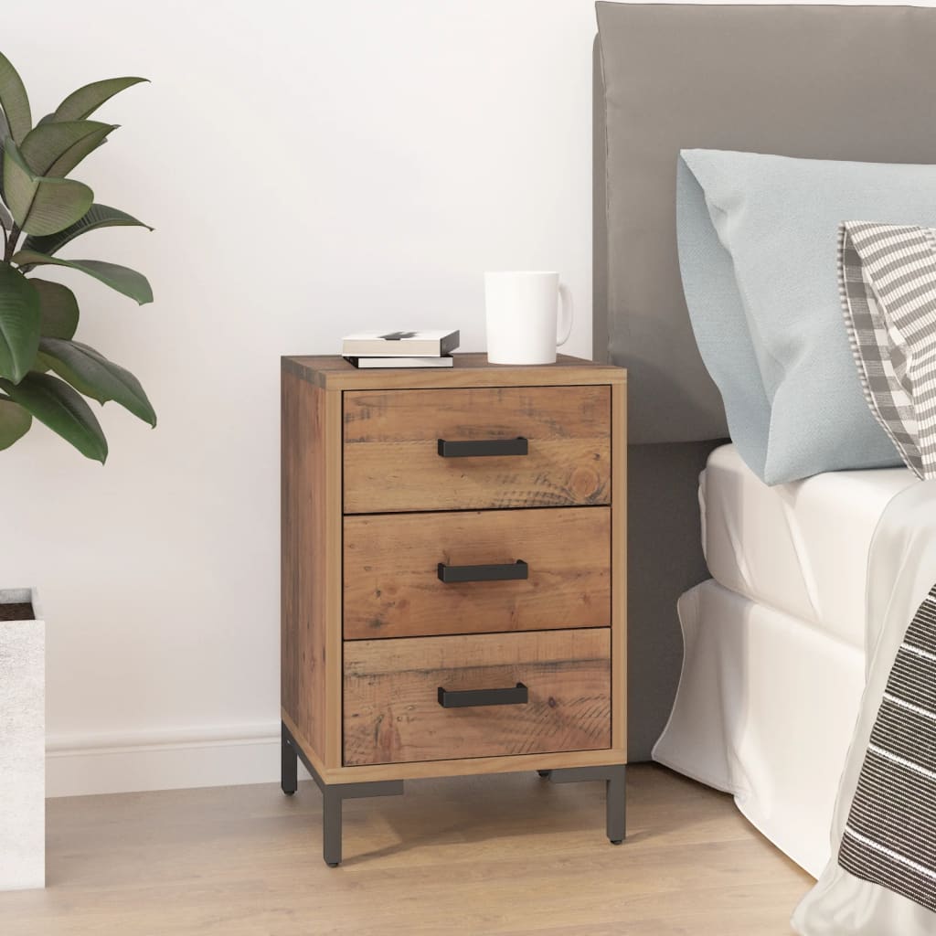 Bedside Cabinet Brown 36x30x54 cm Solid Pinewood - Charlotte Dunes