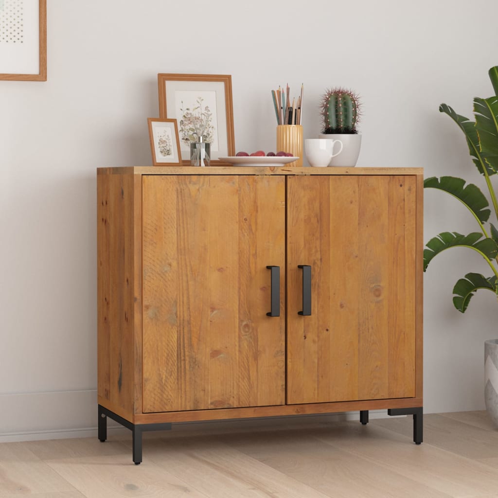 Sideboard Brown 75x35x70 cm Solid Pinewood - Decor Base