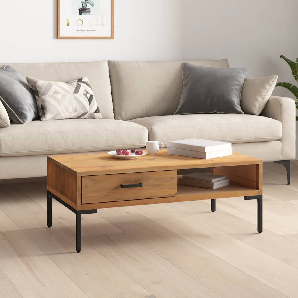 Coffee Table 90x50x35 cm Solid Pinewood - Sid & Sam
