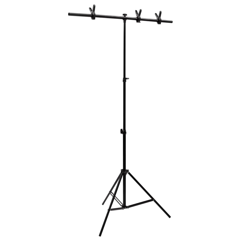 T-Shape Background Stand Black 91x60x(70-200) cm - Merlin Deals