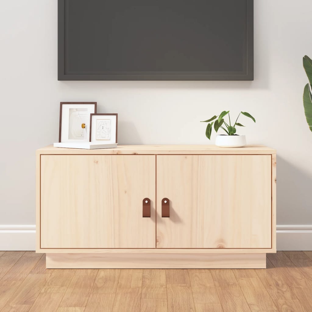 TV Cabinet 80x34x40 cm Solid Wood Pine - Millennium Furniture