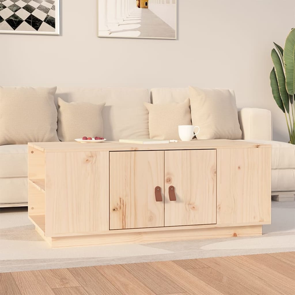 Coffee Table 100x50x41 cm Solid Wood Pine - Brittle & Co