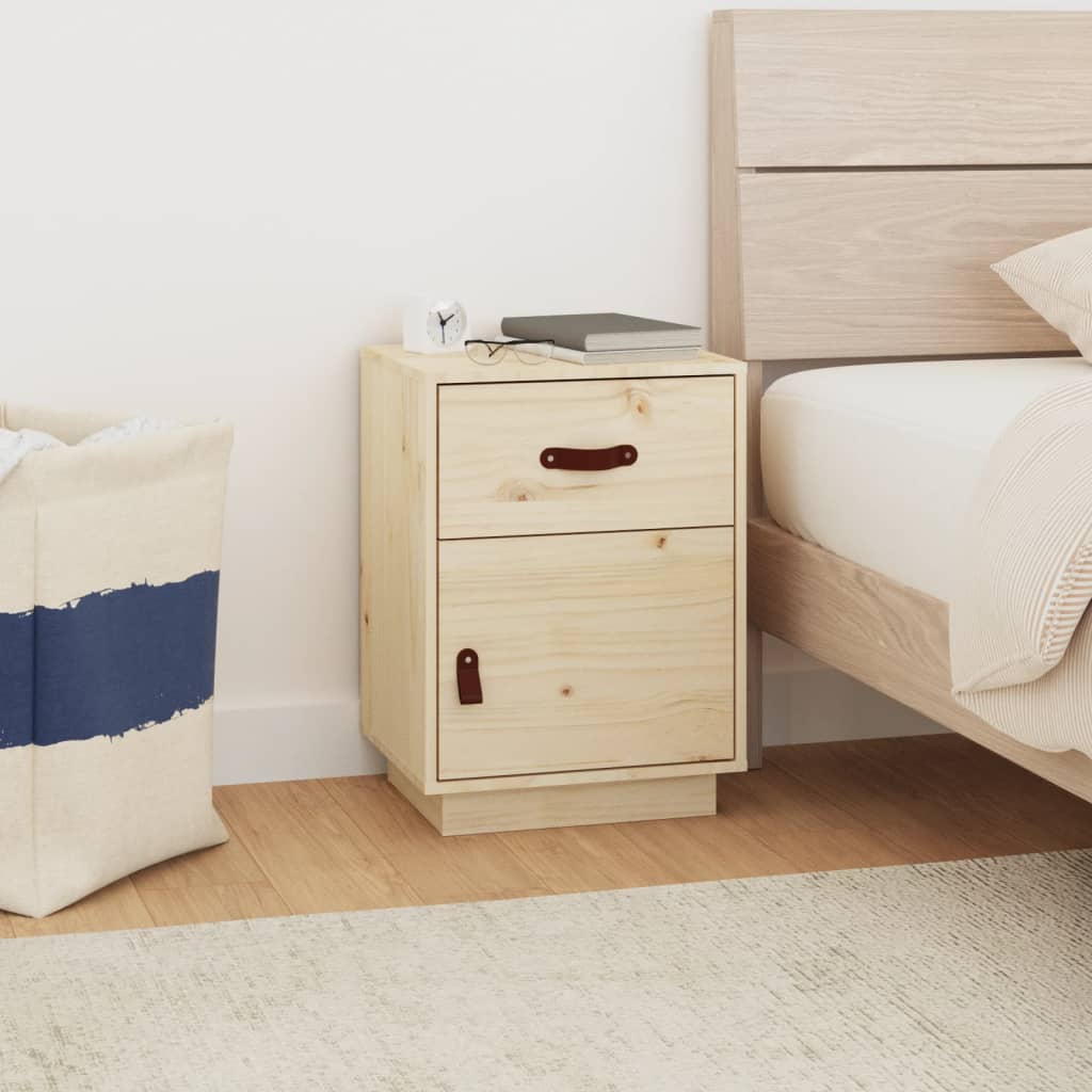 Bedside Table - SALEM Nightstand Natural 40cm - Unbeatable Bargains