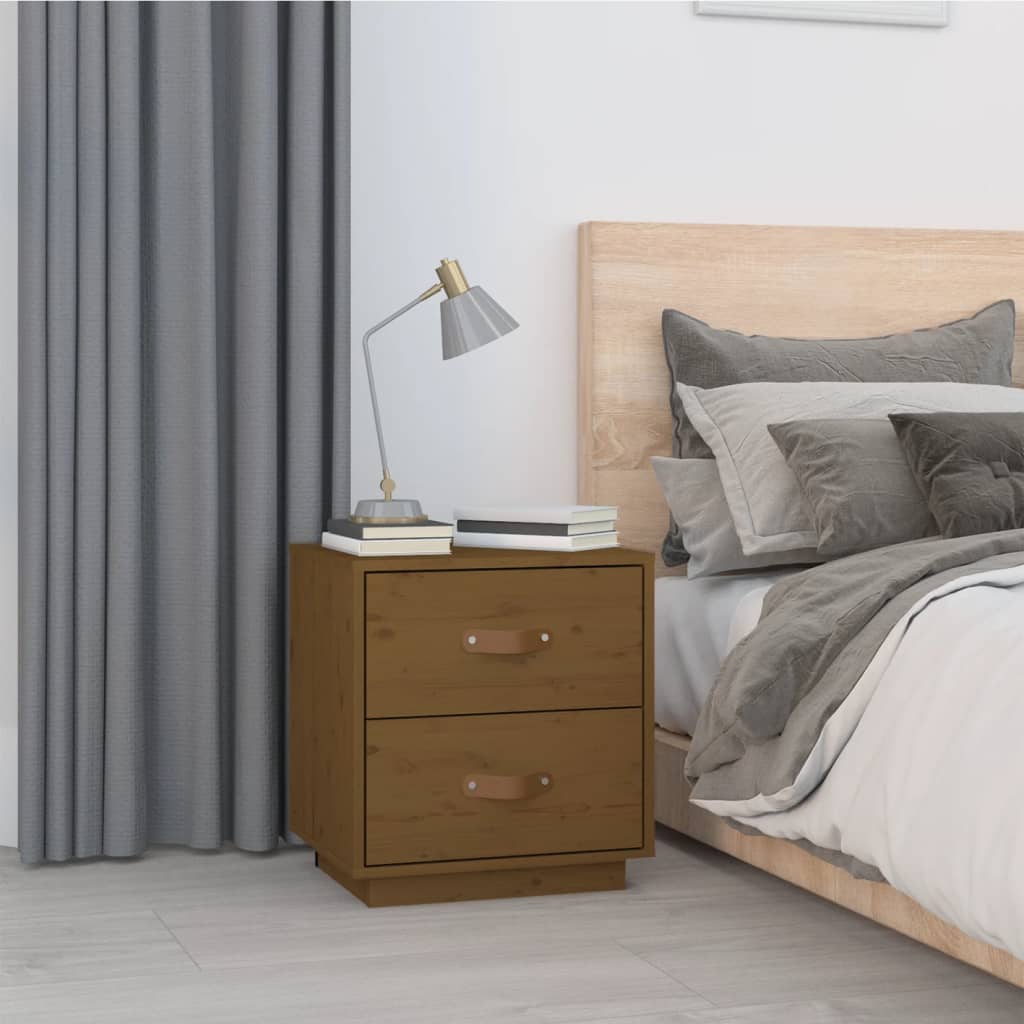 Bedside Table - SIENA Hal Nightstand Honey Brown 40cm - Tyrell & Tyrell