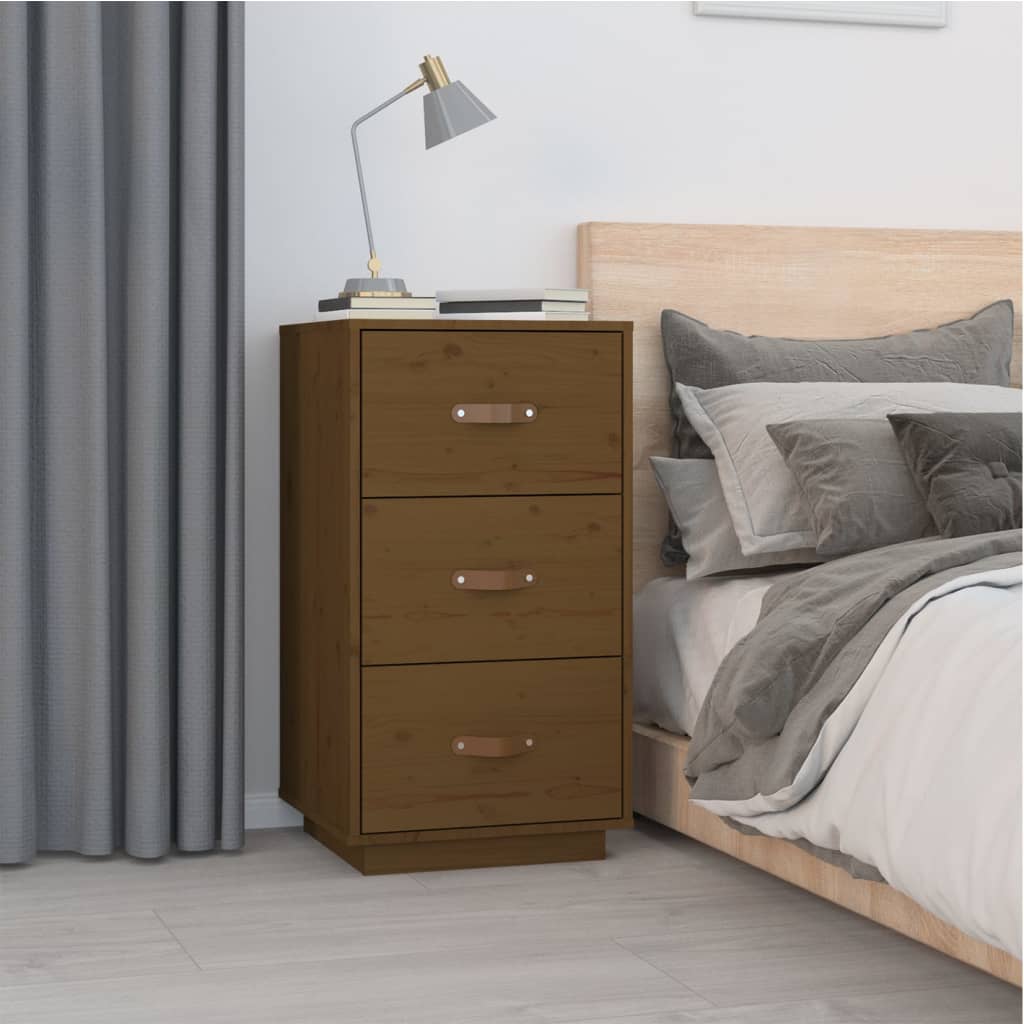 Bedside Cabinet Honey Brown 40x40x75 cm Solid Wood Pine - Sid & Sam