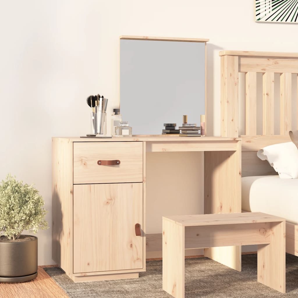 Cosmetic Desk 95x50x134 cm Solid Wood Pine - Tyrell & Tyrell