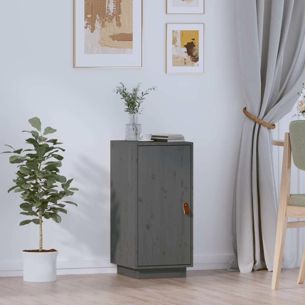 Sideboard Grey 34x40x75 cm Solid Wood Pine - Tyrell & Tyrell