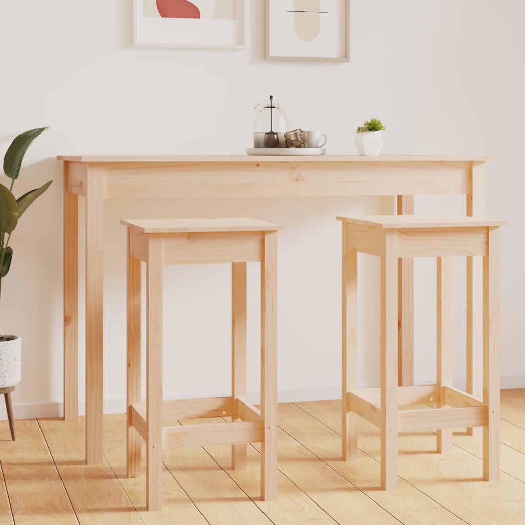 Bar Chairs 2 pcs 40x40x78 cm Solid Wood Pine - Discount Dealers