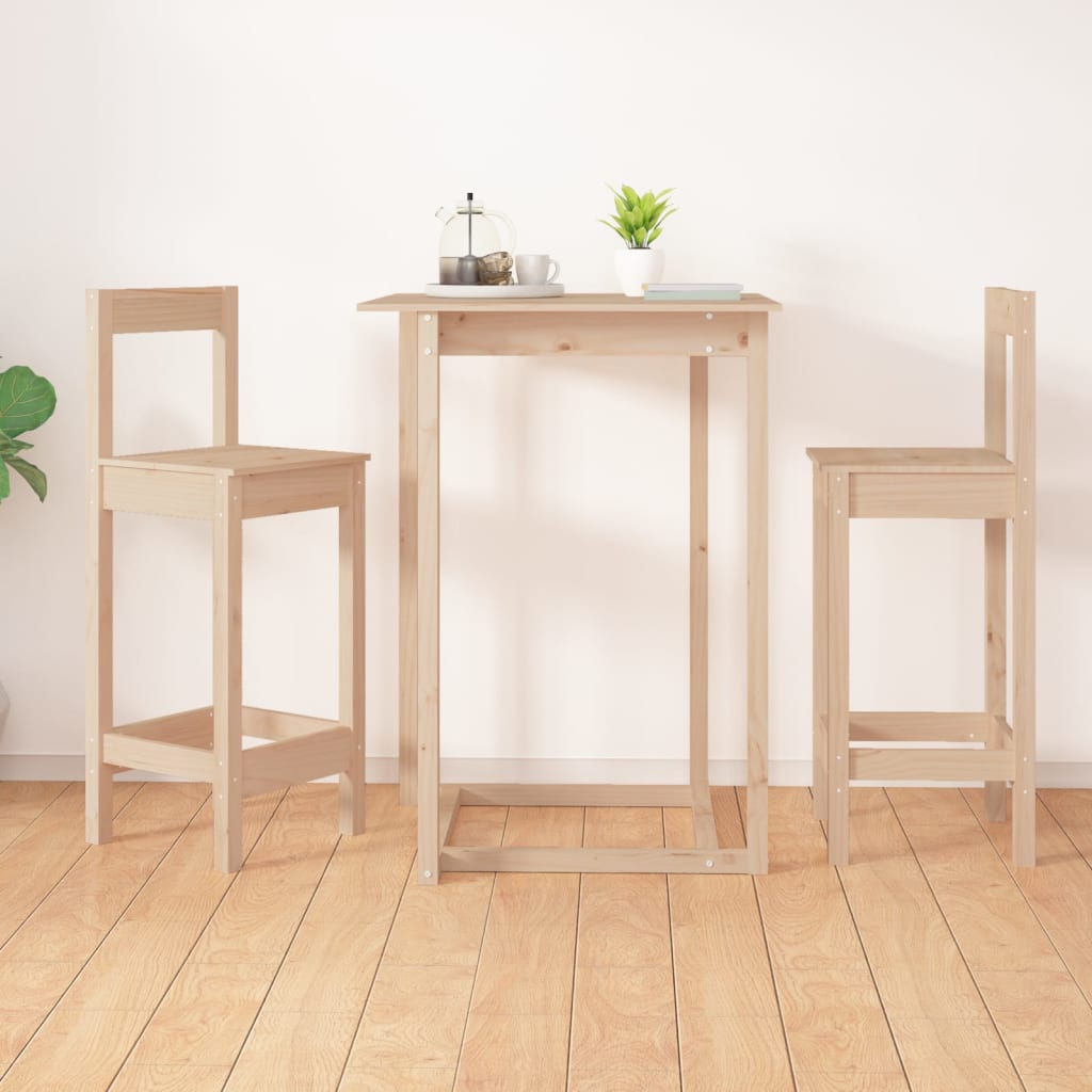 Bar Chairs 2 pcs 40x41.5x112 cm Solid Wood Pine - R and M Furniture