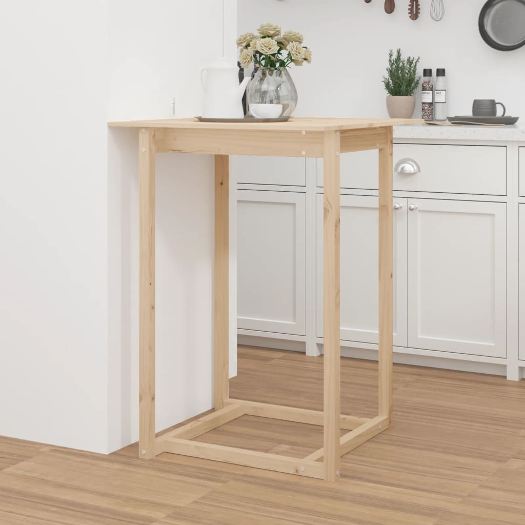 Bar Table 80x80x110 cm Solid Wood Pine - Style and Chic