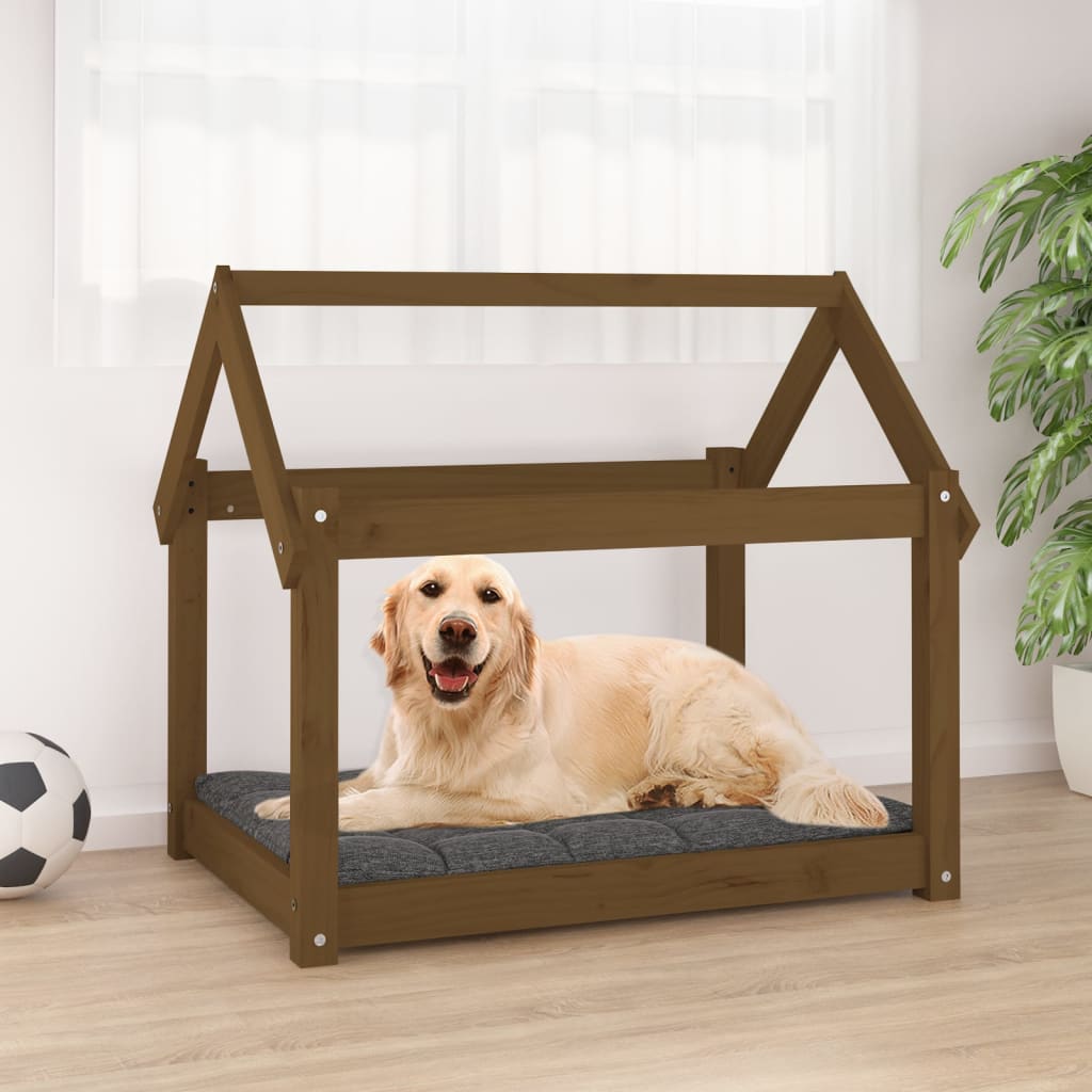 Dog Bed Honey Brown 81x60x70 cm Solid Wood Pine - Style and Chic