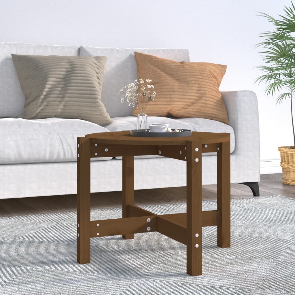 Coffee Table Honey Brown Ã ̃ 62.5x45 cm Solid Wood Pine - Sid & Sam