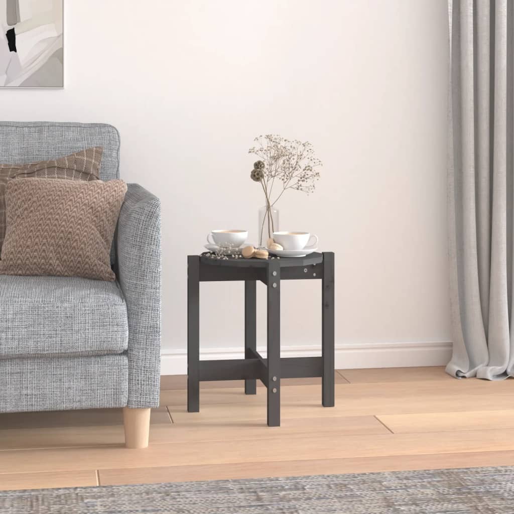 Coffee Table Grey Ã ̃ 42.5x45 cm Solid Wood Pine - R and M Furniture