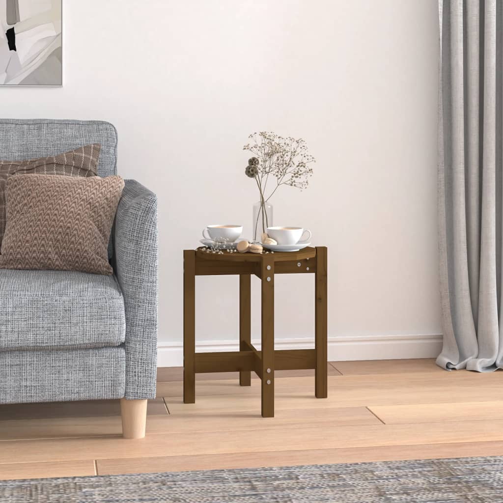 Coffee Table Honey Brown Ø 42.5x45 cm Solid Wood Pine - Sid & Sam