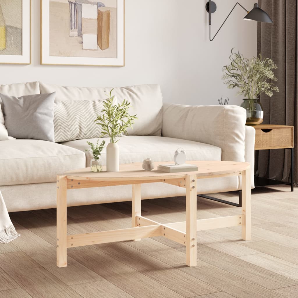 Coffee Table 118x63x45 cm Solid Wood Pine - Sid & Sam