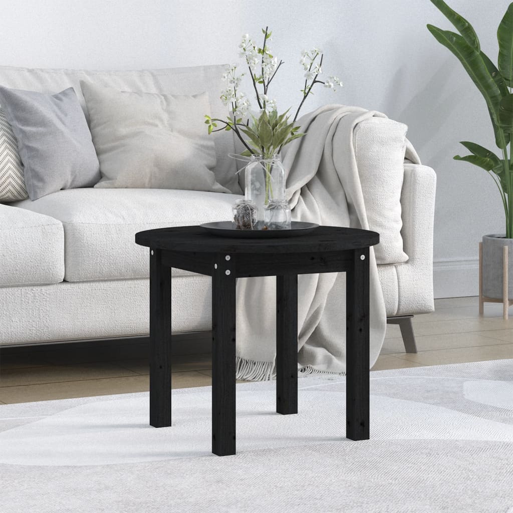 Coffee Table Black Ã ̃ 55x45 cm Solid Wood Pine - Tyrell & Tyrell