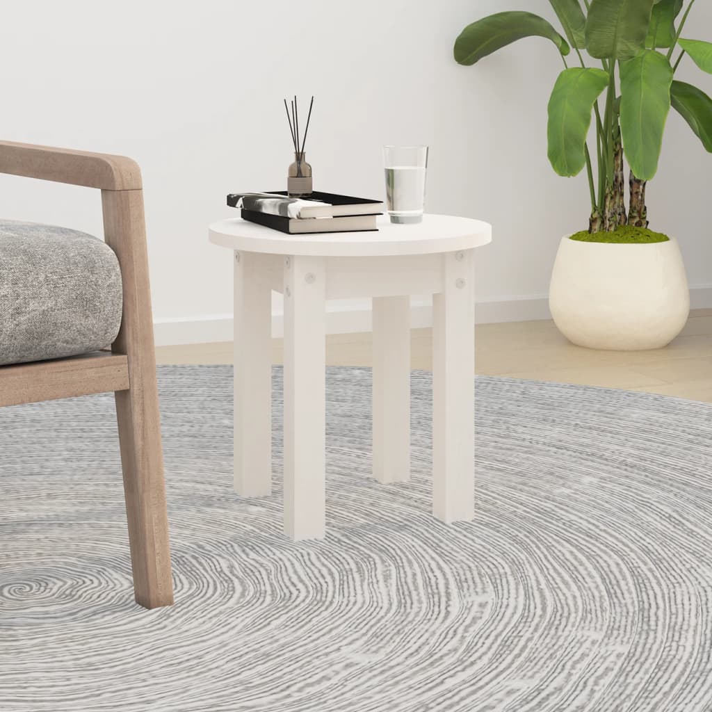 Coffee Table White Ã ̃ 35x35 cm Solid Wood Pine - Tyrell & Tyrell