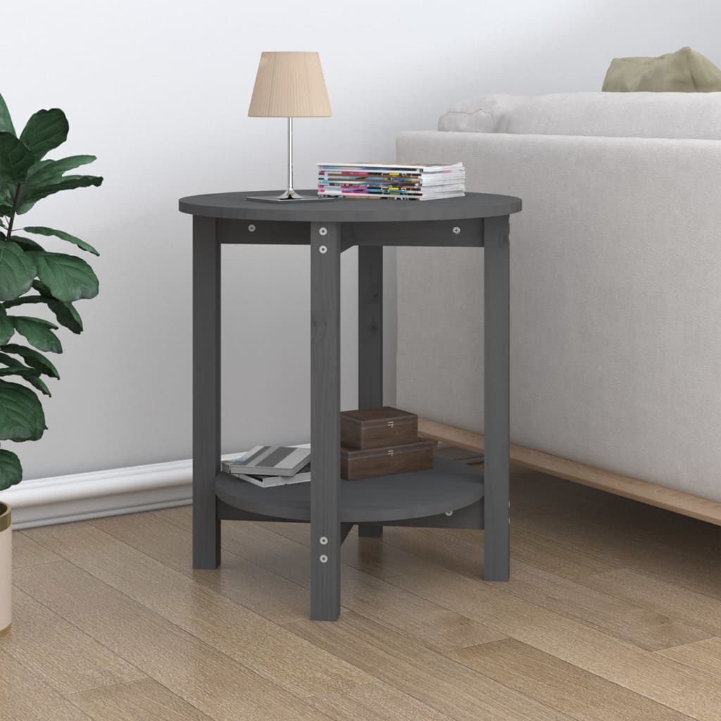 Coffee Table Grey Ã ̃ 55x60 cm Solid Wood Pine - Millennium Furniture
